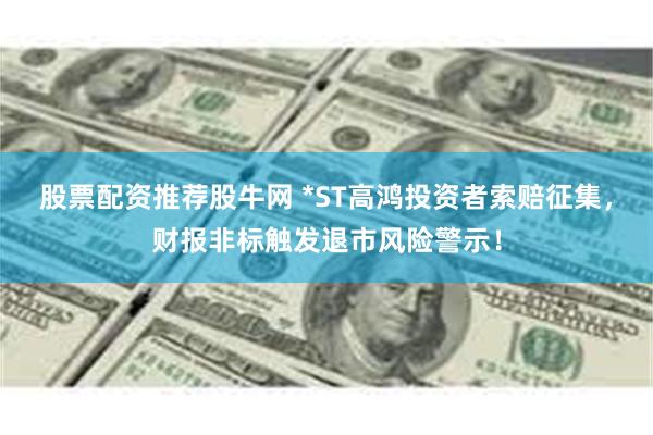 股票配资推荐股牛网 *ST高鸿投资者索赔征集，财报非标触发退市风险警示！