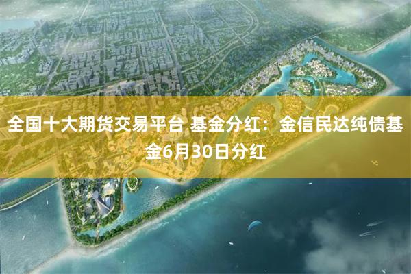 全国十大期货交易平台 基金分红：金信民达纯债基金6月30日分红