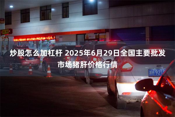 炒股怎么加杠杆 2025年6月29日全国主要批发市场猪肝价格行情